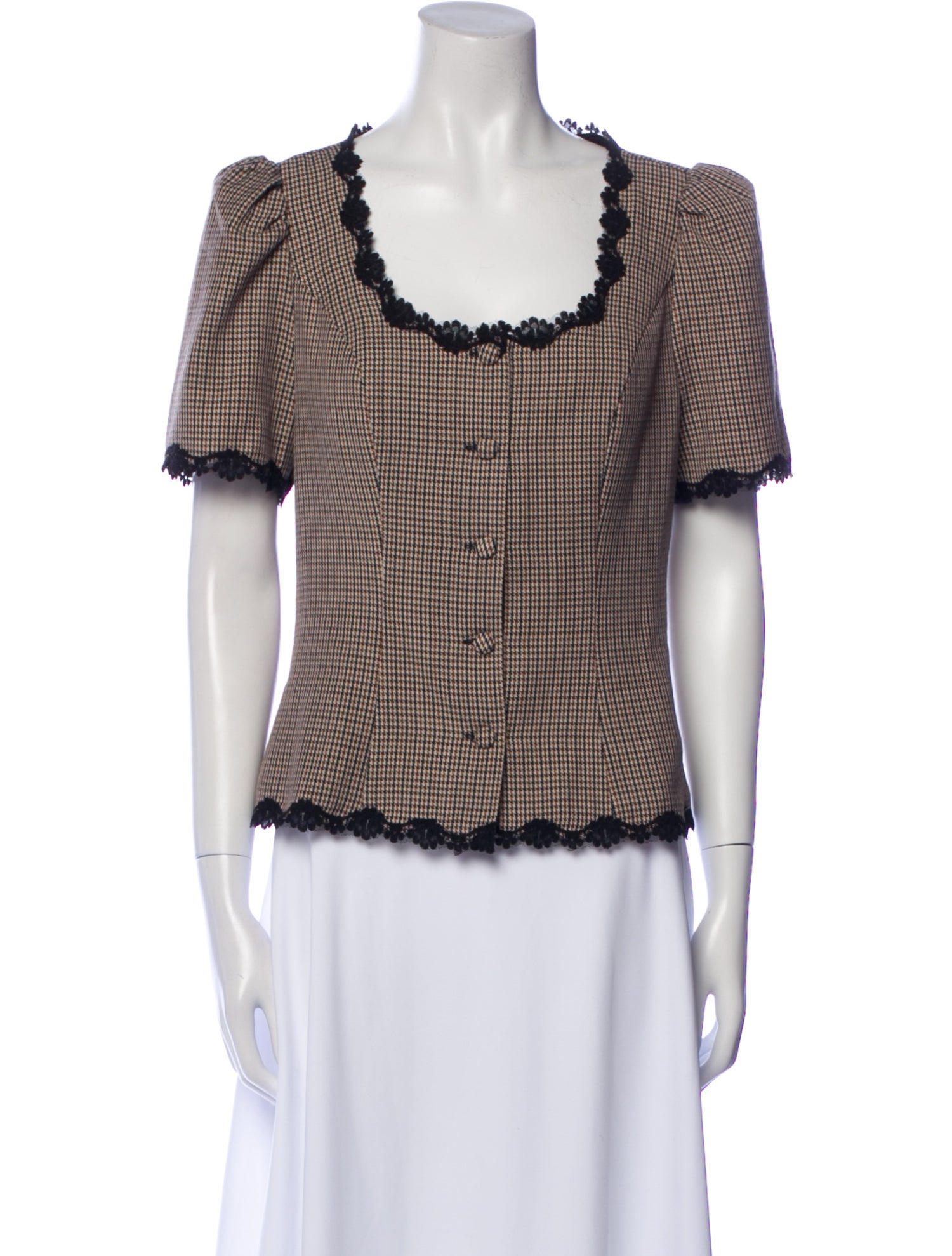 Reformation Plaid Print Scoop Neck Top w/ Tags