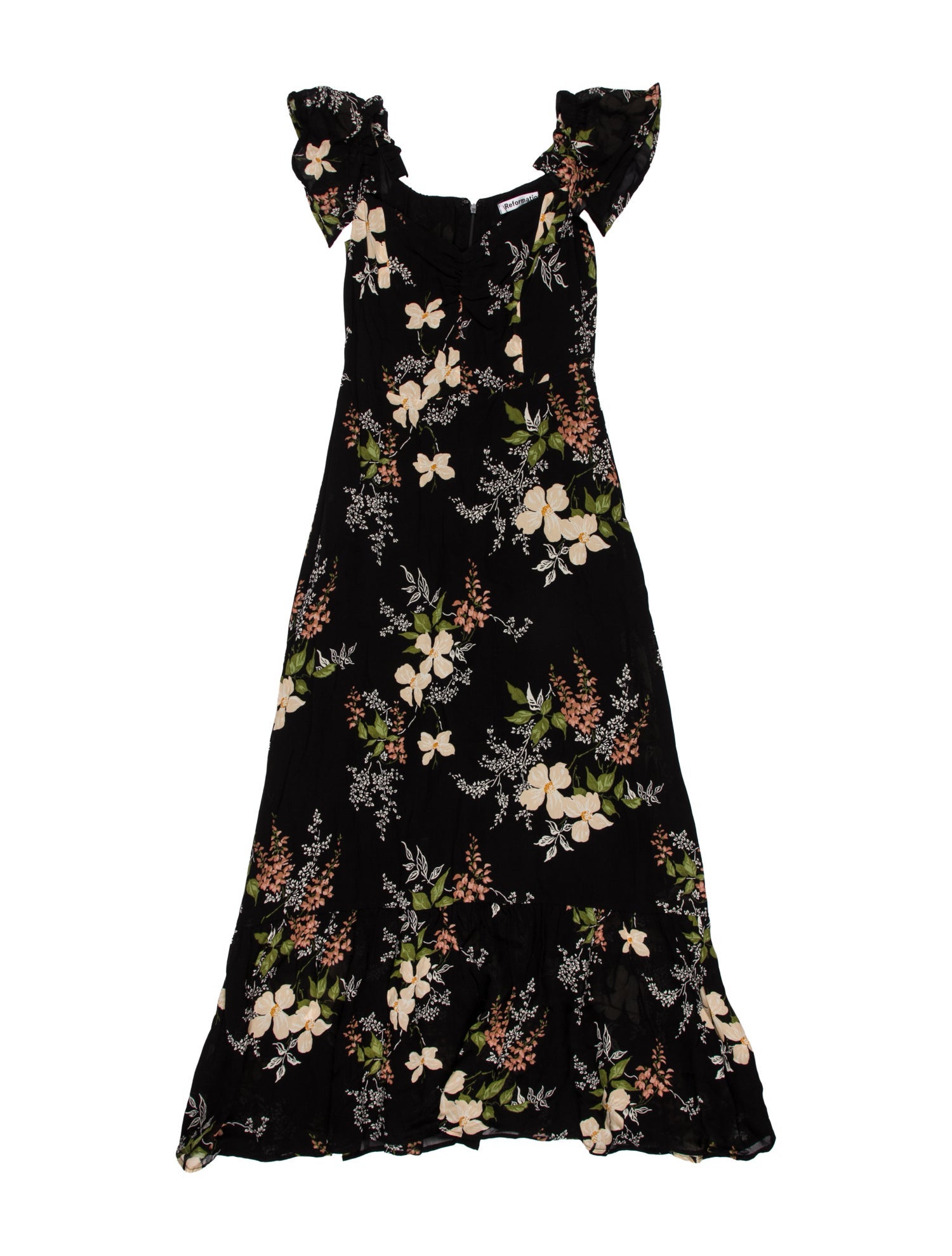 Reformation Floral Print Long Dress