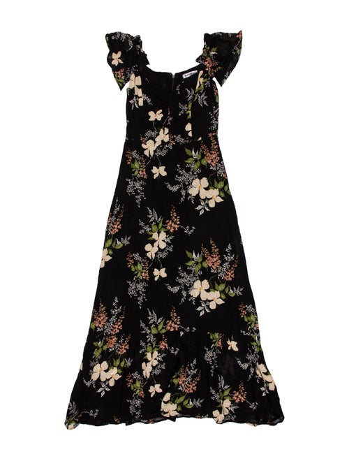 Reformation Floral Print Long Dress