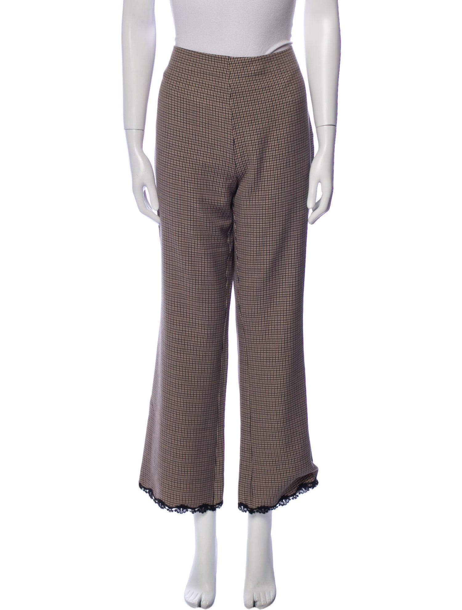 Reformation Plaid Print Wide Leg Pants