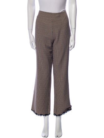 Reformation Plaid Print Wide Leg Pants