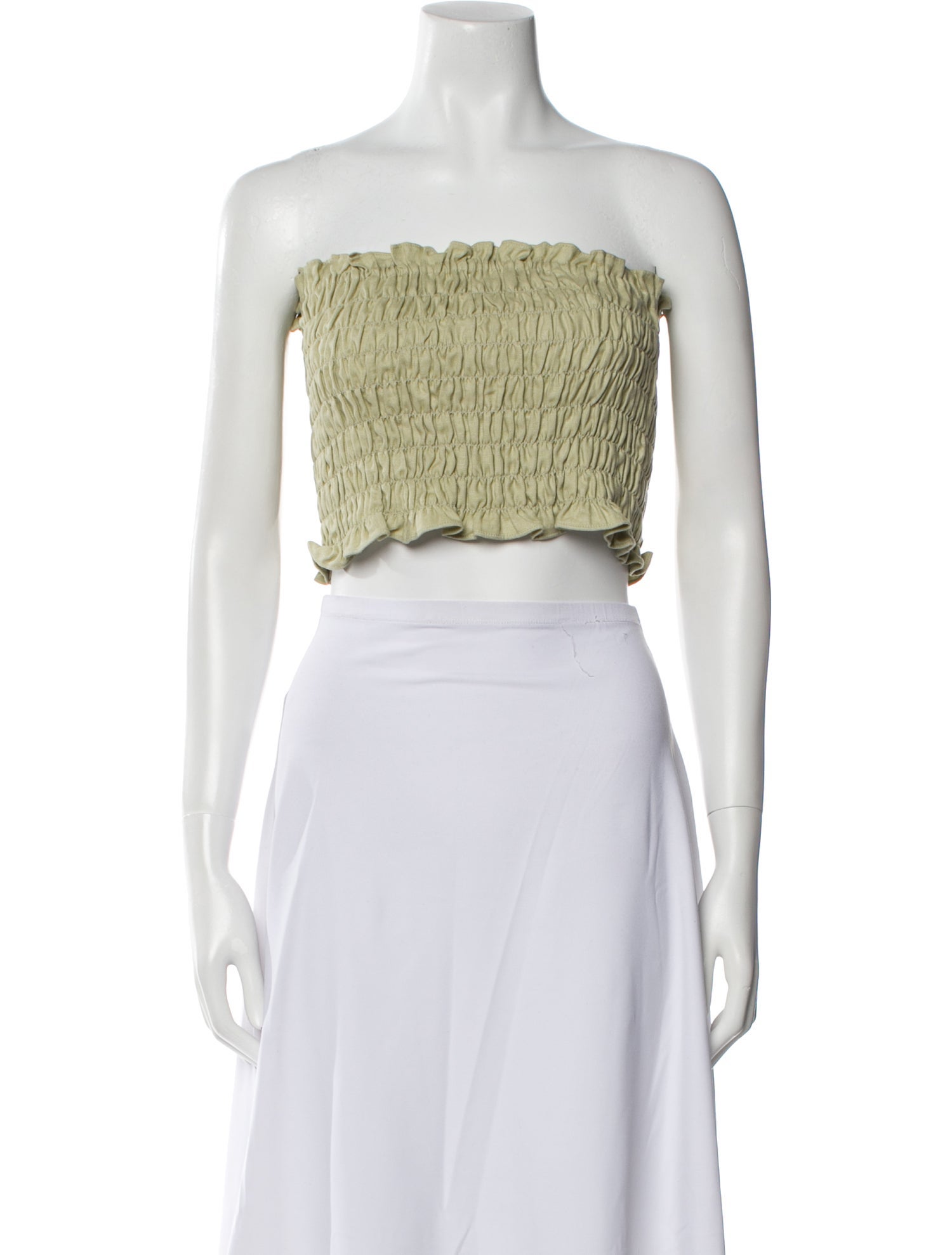 Reformation Linen Strapless Crop Top w/ Tags
