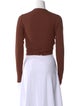 Reformation V-Neck Long Sleeve Crop Top