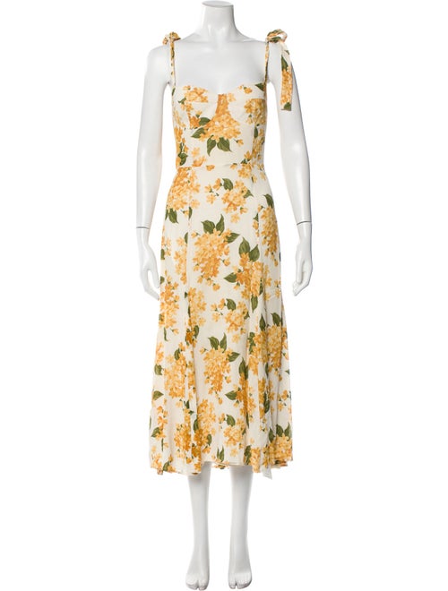 Reformation Floral Print Long Dress