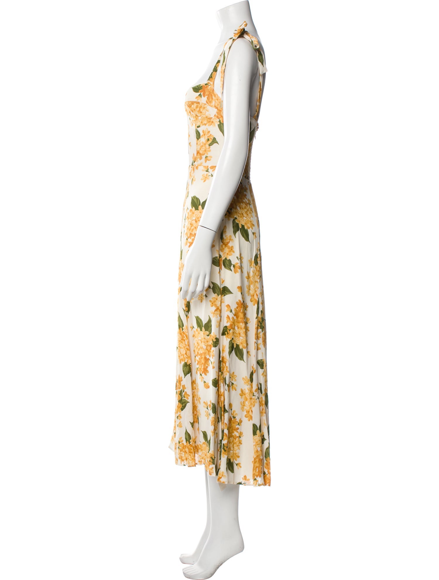 Reformation Floral Print Long Dress