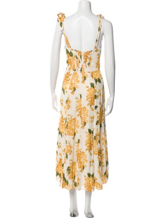 Reformation Floral Print Long Dress