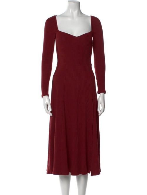Reformation Square Neckline Midi Length Dress