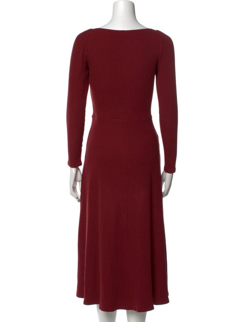 Reformation Square Neckline Midi Length Dress