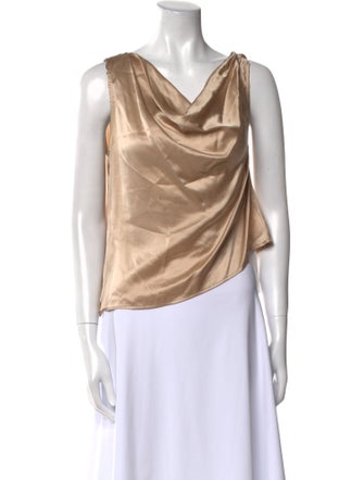 Reformation Silk Cowl Neck Top