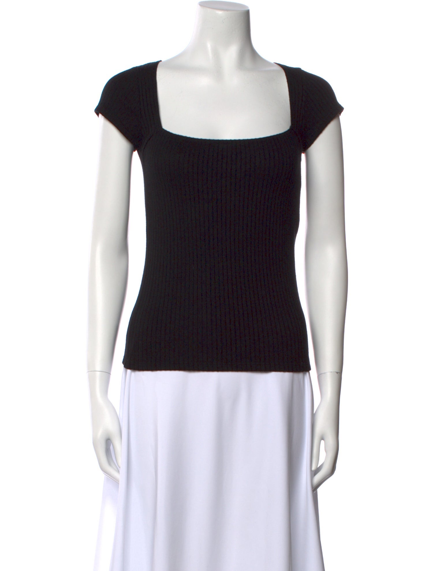 Reformation Square Neckline Short Sleeve Top