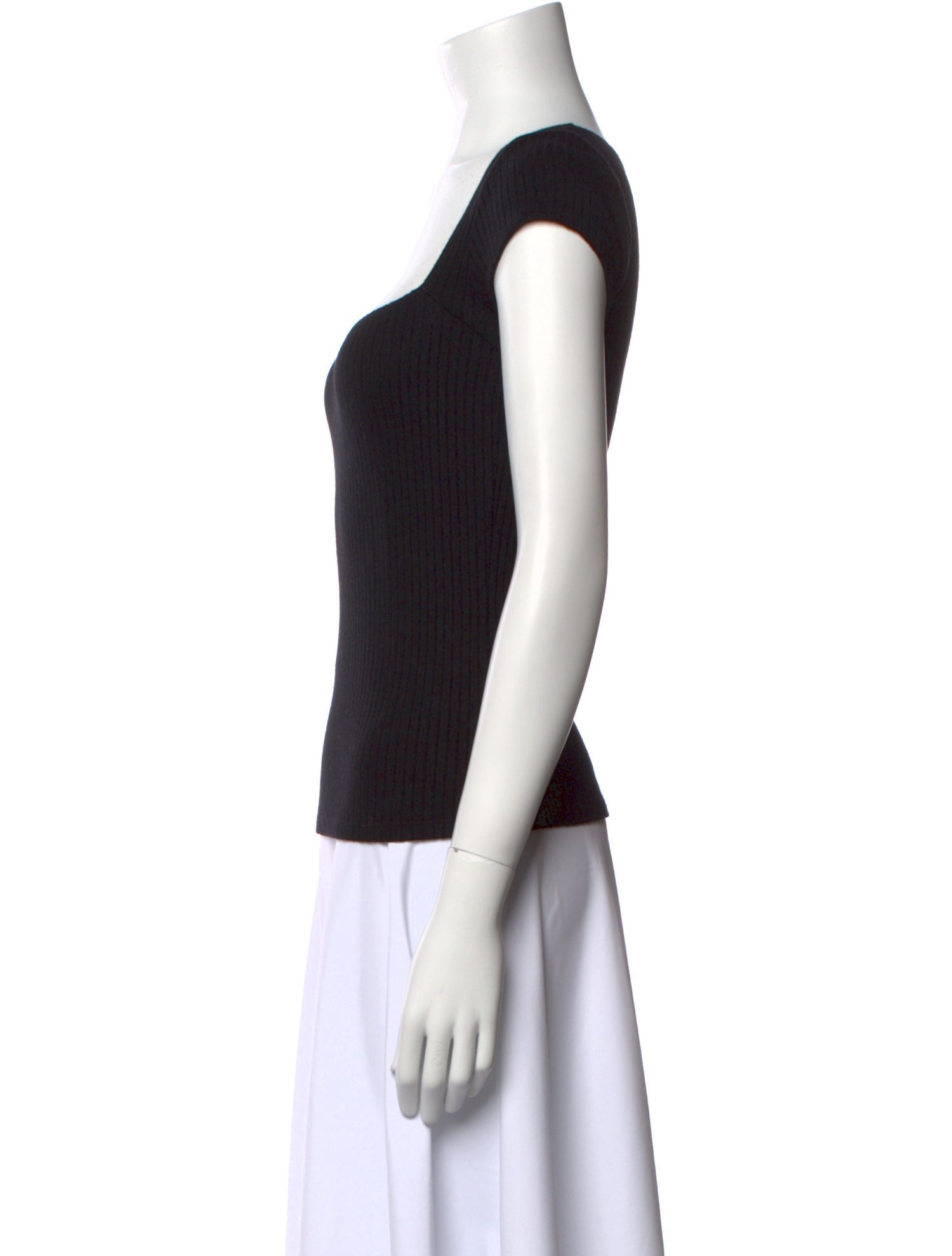 Reformation Square Neckline Short Sleeve Top