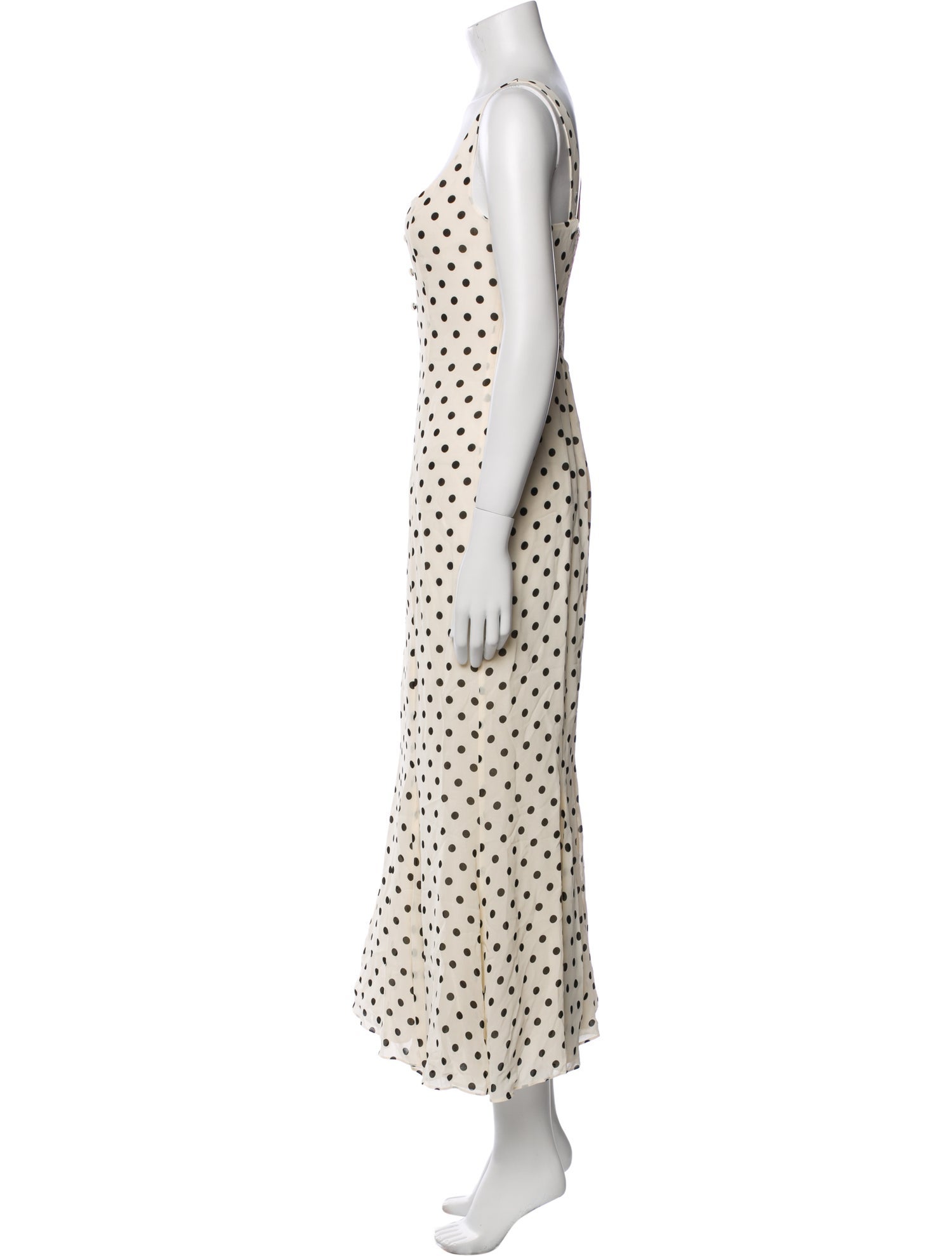 Reformation Polka Dot Print Long Dress