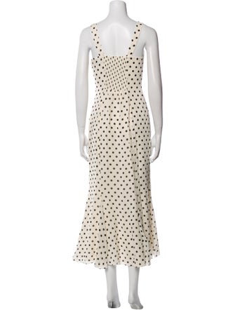 Reformation Polka Dot Print Long Dress