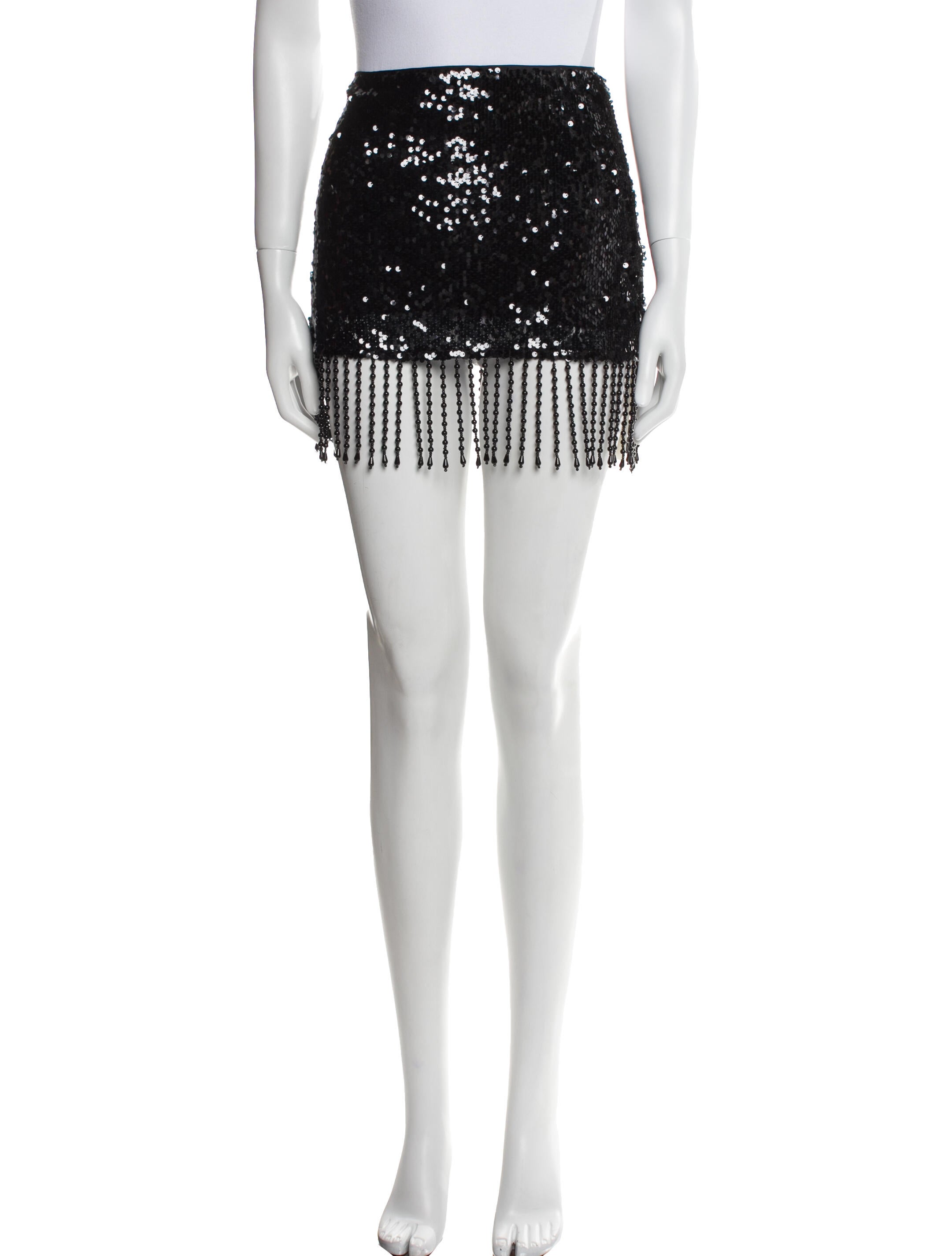Reformation Sequin Embellishments Mini Skirt