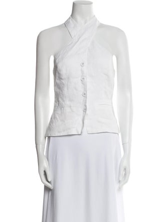 Reformation Linen V-Neck Top