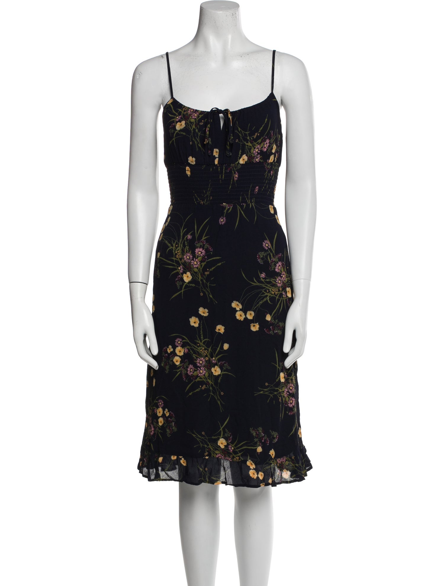Reformation Floral Print Knee-Length Dress