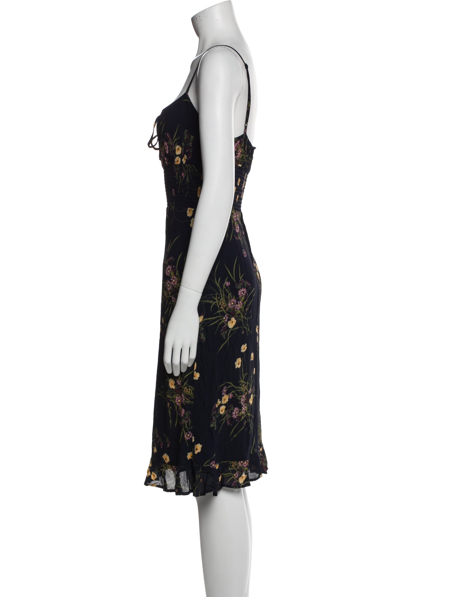 Reformation Floral Print Knee-Length Dress