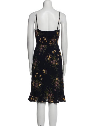 Reformation Floral Print Knee-Length Dress