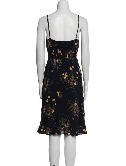 Reformation Floral Print Knee-Length Dress