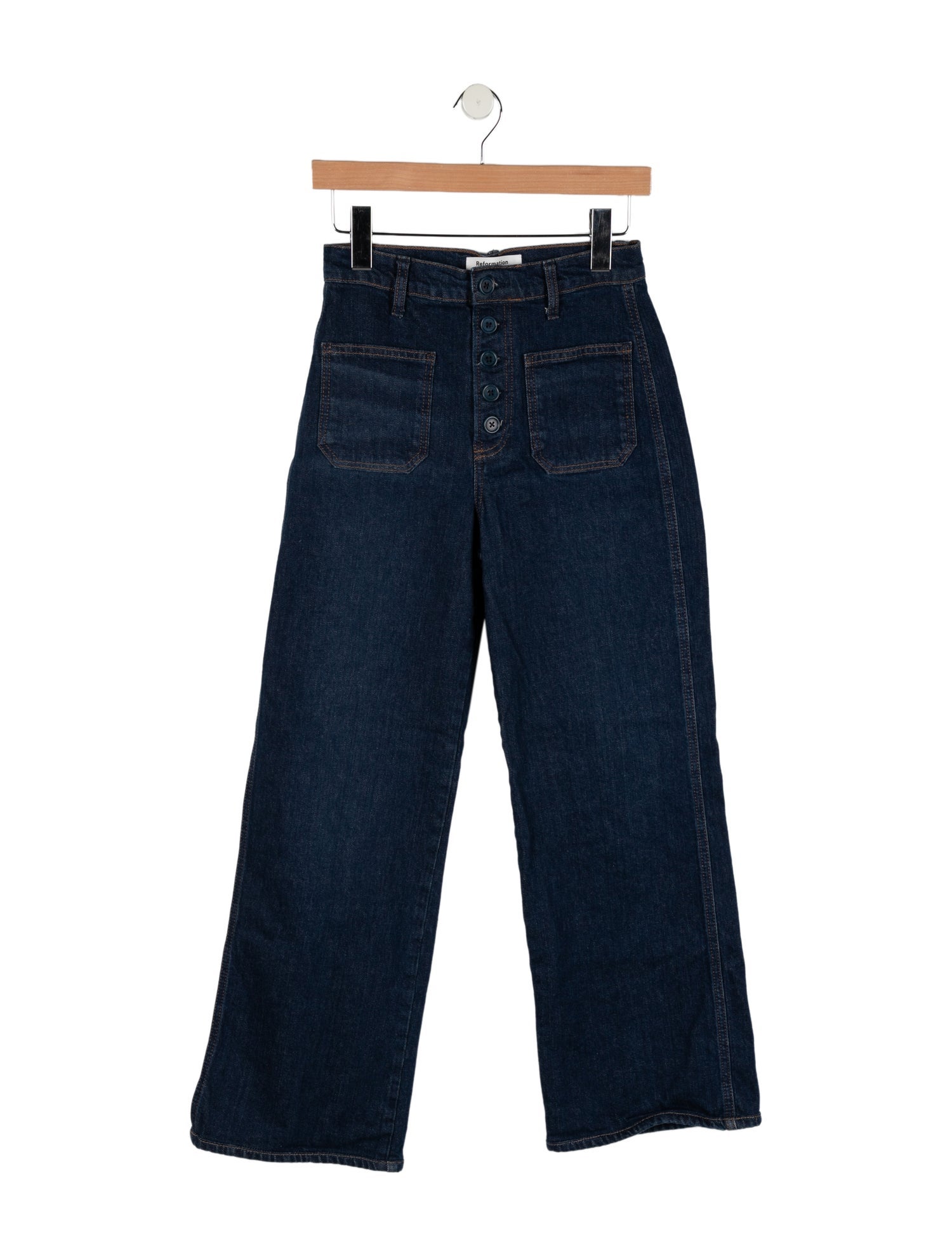 Reformation Mid-Rise Wide Leg Jeans