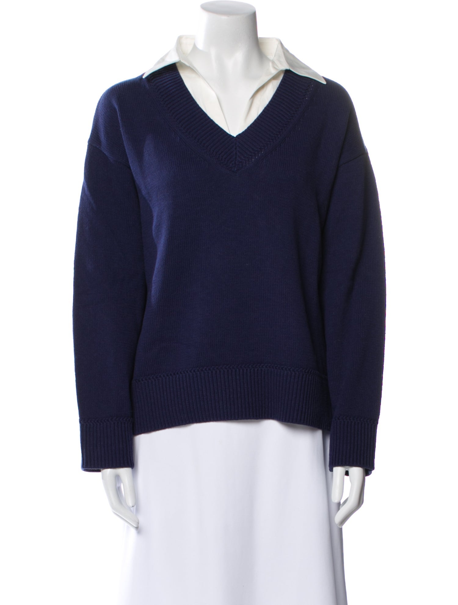 Reformation V-Neck Long Sleeve Sweatshirt
