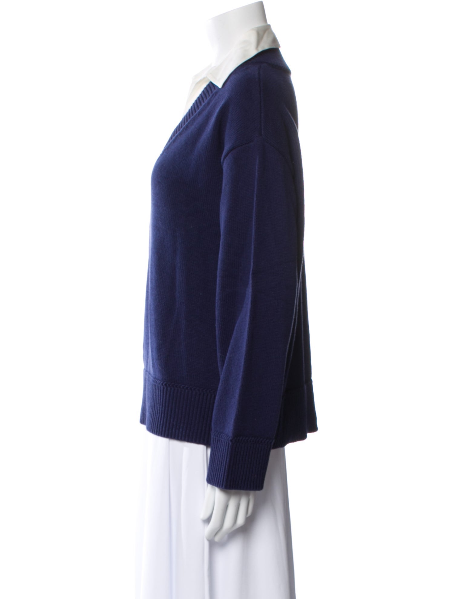 Reformation V-Neck Long Sleeve Sweatshirt