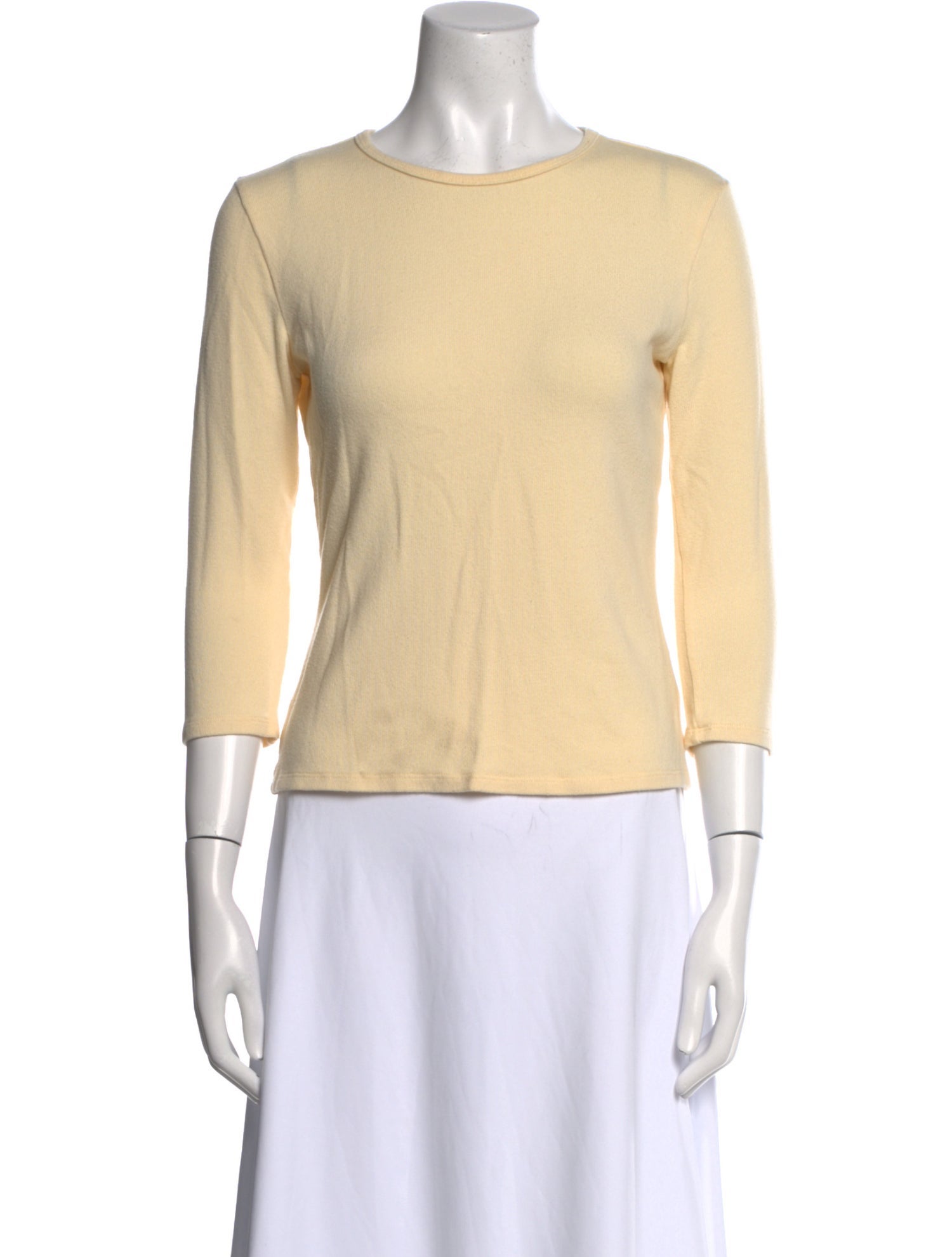 Reformation Crew Neck Three-Quarter Sleeve Top