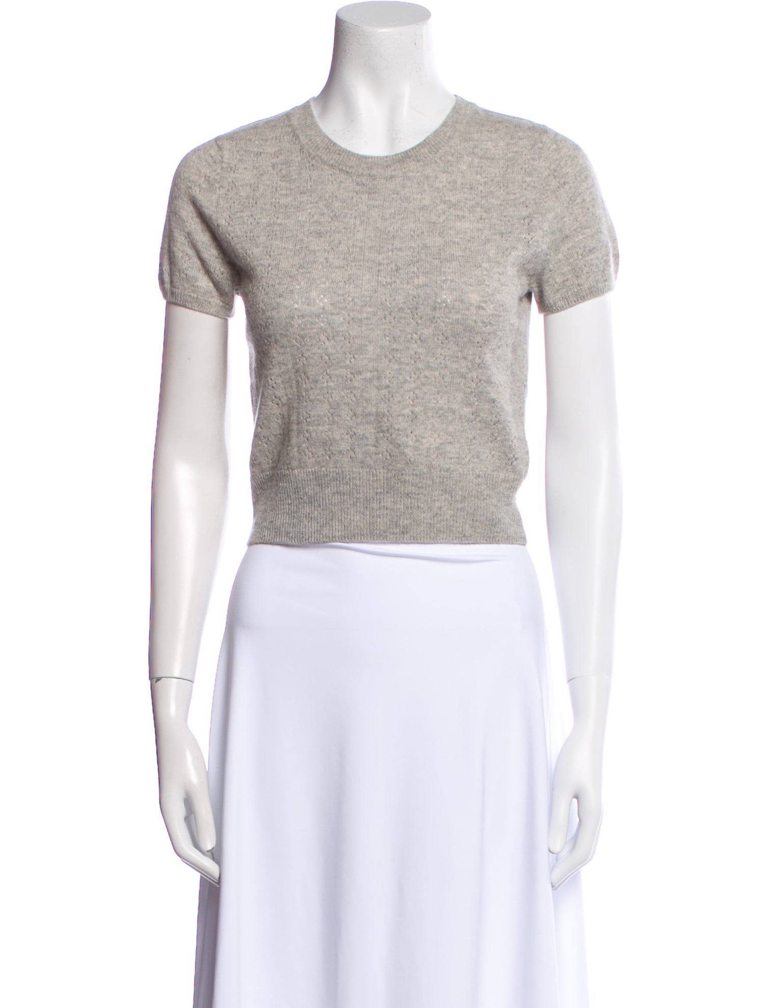 Reformation Cashmere Crew Neck Crop Top