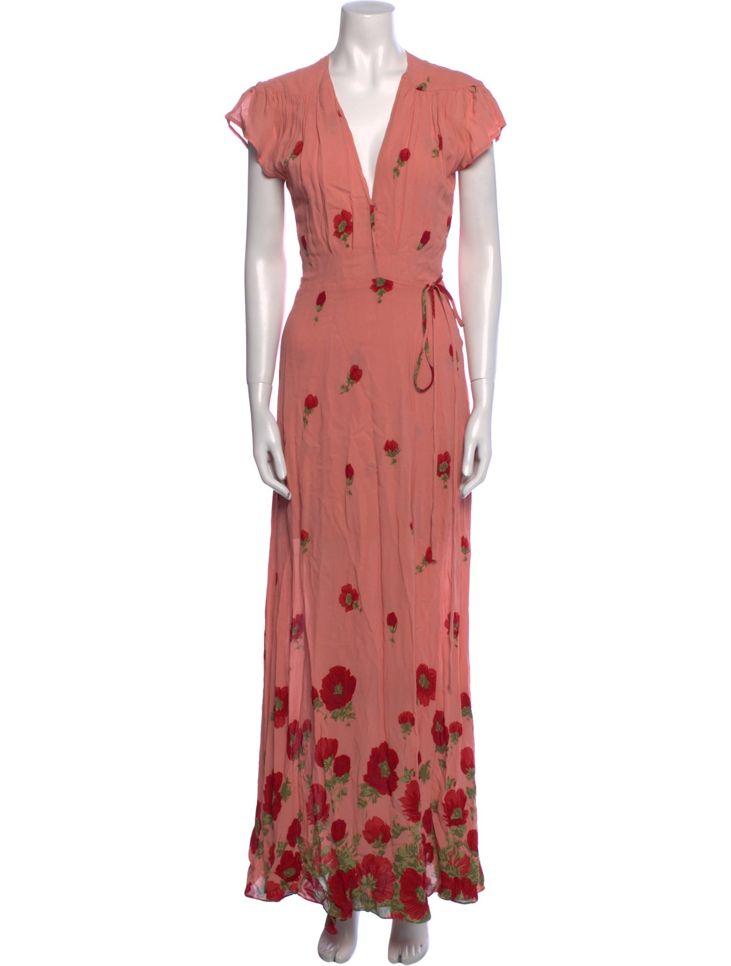 Reformation Floral Print Long Dress