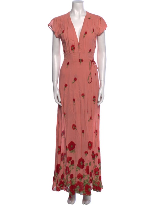 Reformation Floral Print Long Dress