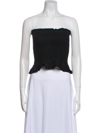 Reformation Linen Strapless Crop Top