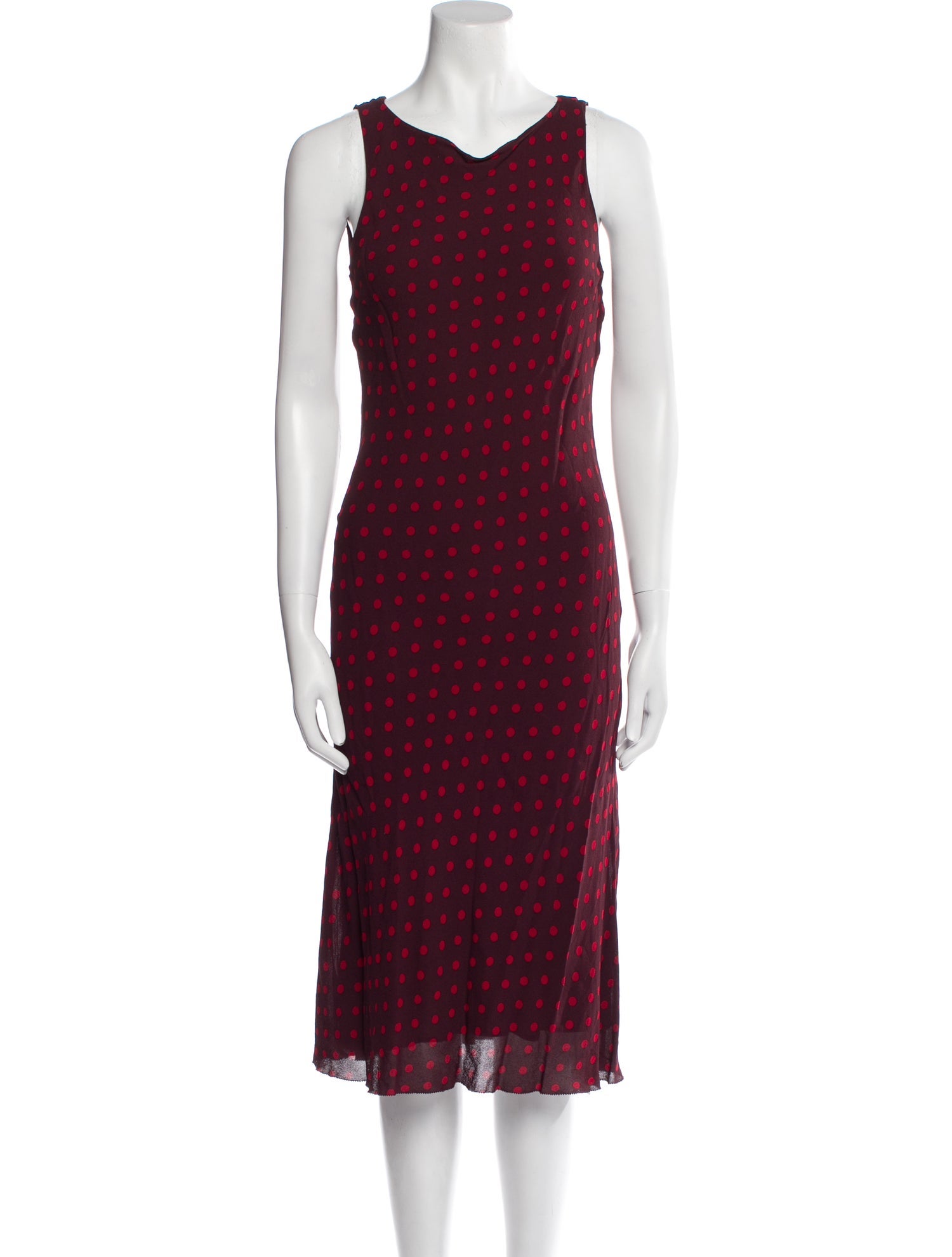Reformation Polka Dot Print Midi Length Dress