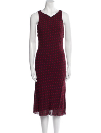 Reformation Polka Dot Print Midi Length Dress
