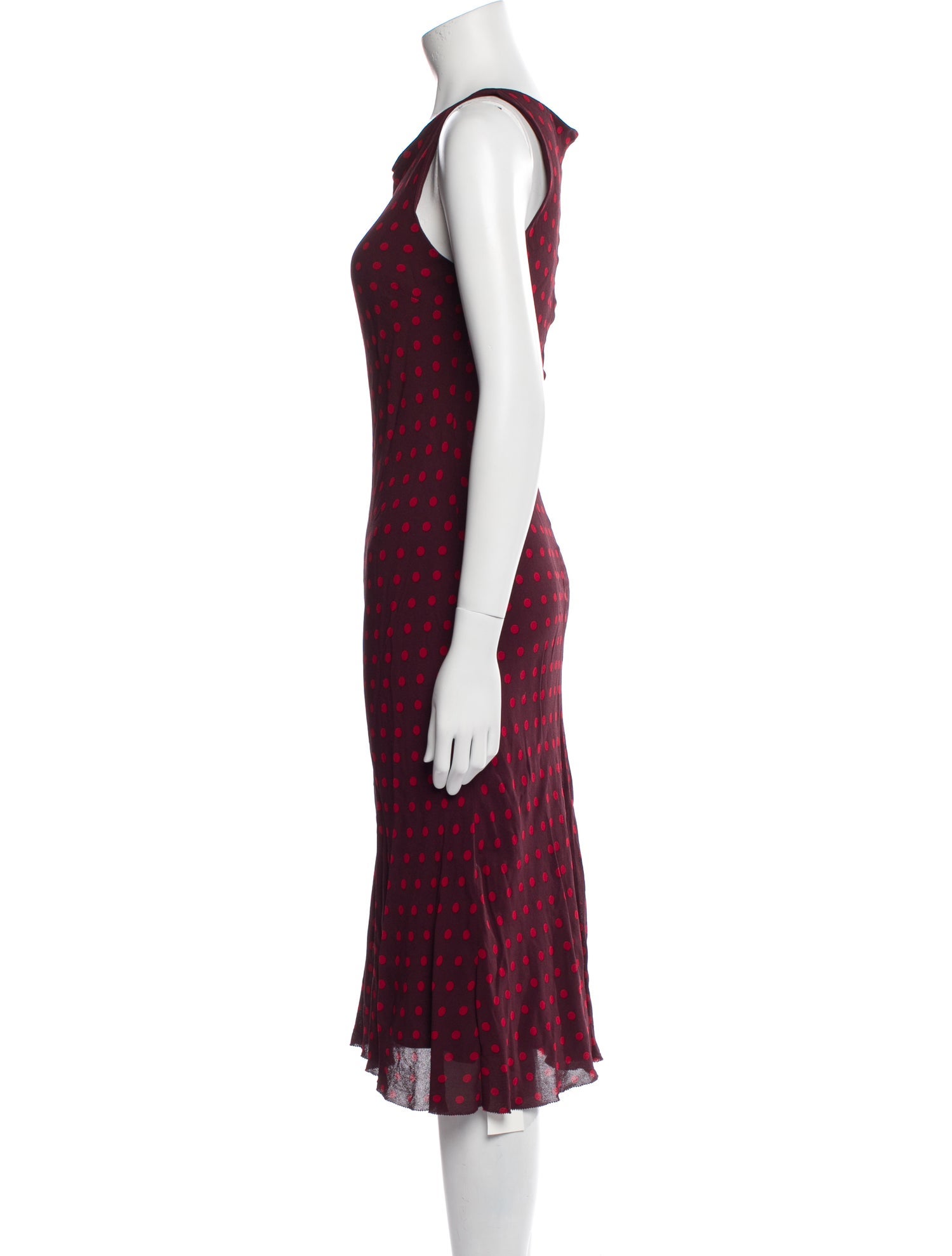 Reformation Polka Dot Print Midi Length Dress