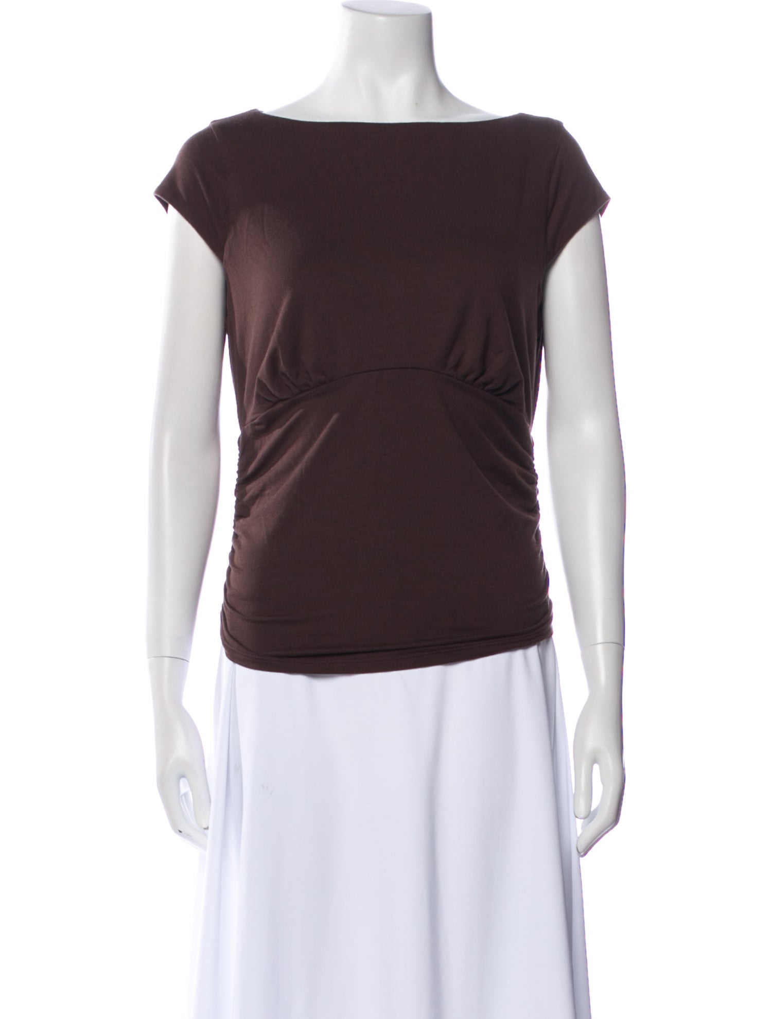 Reformation Bateau Neckline Short Sleeve Top