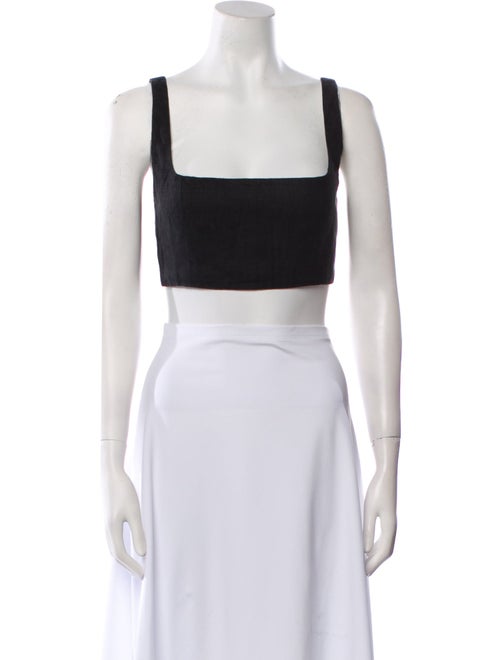 Reformation Linen Square Neckline Crop Top