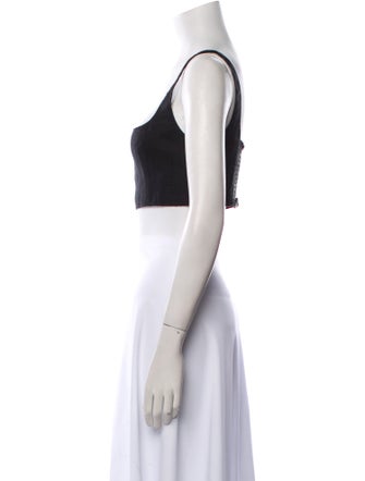 Reformation Linen Square Neckline Crop Top