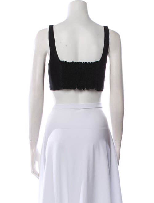 Reformation Linen Square Neckline Crop Top