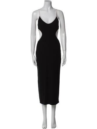 Reformation Scoop Neck Midi Length Dress