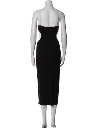 Reformation Scoop Neck Midi Length Dress