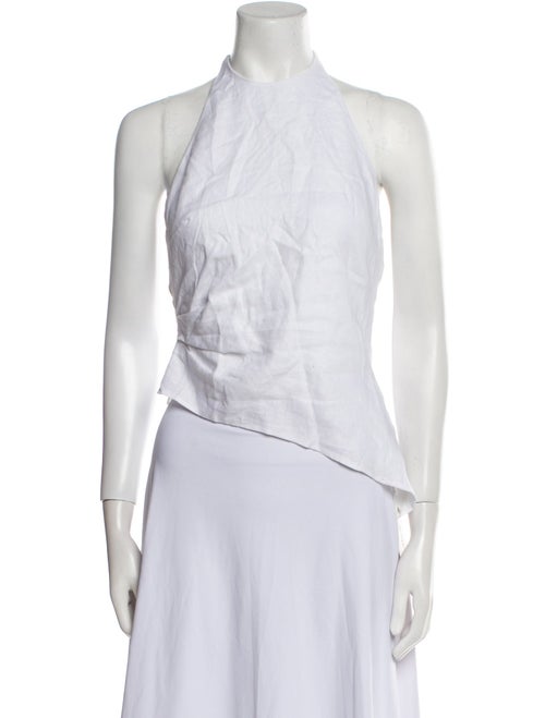 Reformation Linen Halterneck Crop Top