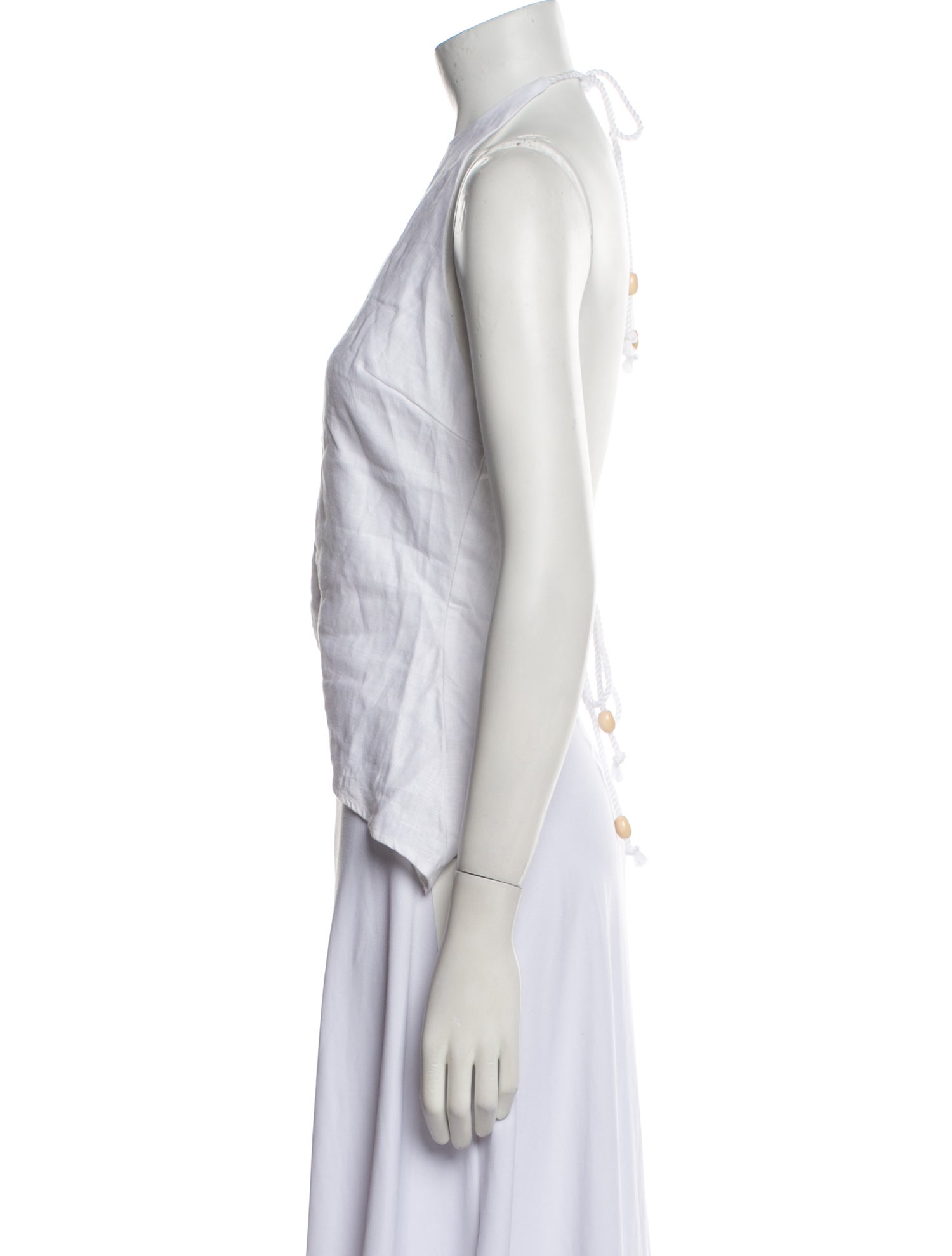 Reformation Linen Halterneck Crop Top