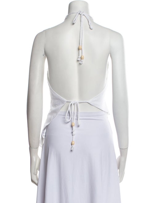 Reformation Linen Halterneck Crop Top