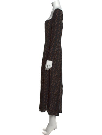 Reformation Printed Long Dress
