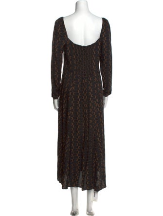 Reformation Printed Long Dress