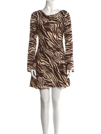 Reformation Animal Print Mini Dress