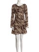 Reformation Animal Print Mini Dress
