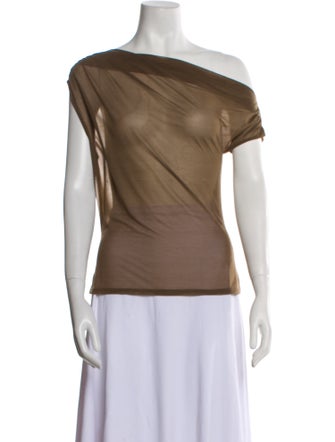 Reformation One-Shoulder Short Sleeve Top