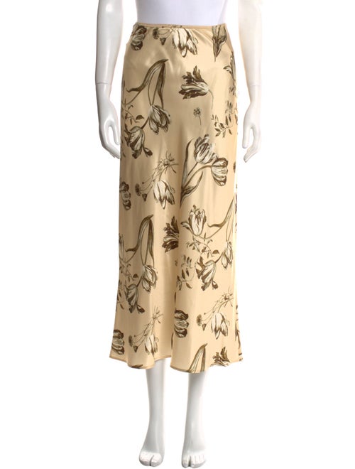 Reformation Silk Midi Length Skirt