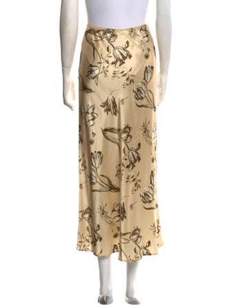 Reformation Silk Midi Length Skirt